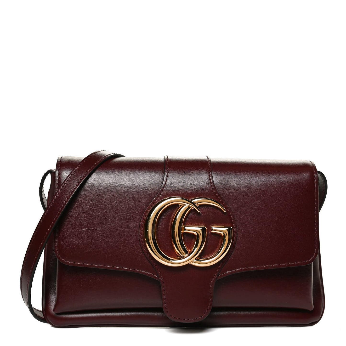 Vitello Palmellato Lux Small Arli Flap Shoulder Bag Vintage Bordeaux