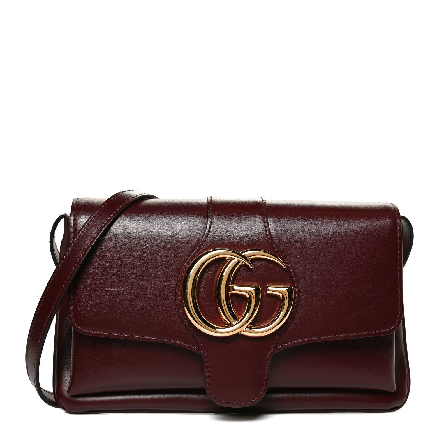 Gucci Vitello Palmellato Lux Small Arli Flap Shoulder Bag Vintage Bordeaux 1 of 11