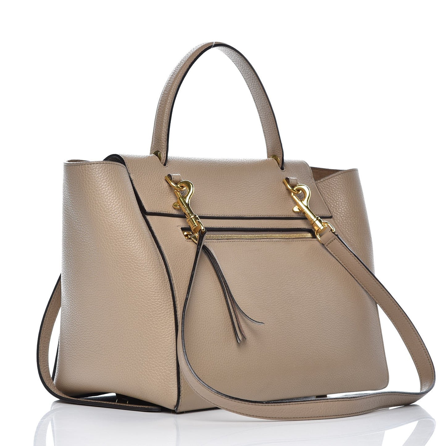 Grained Calfskin Mini Belt Bag Light Taupe