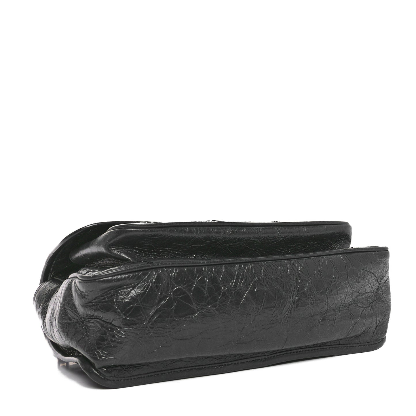 Crinkled Calfskin Matelasse Monogram Medium Niki Chain Satchel Military Olive