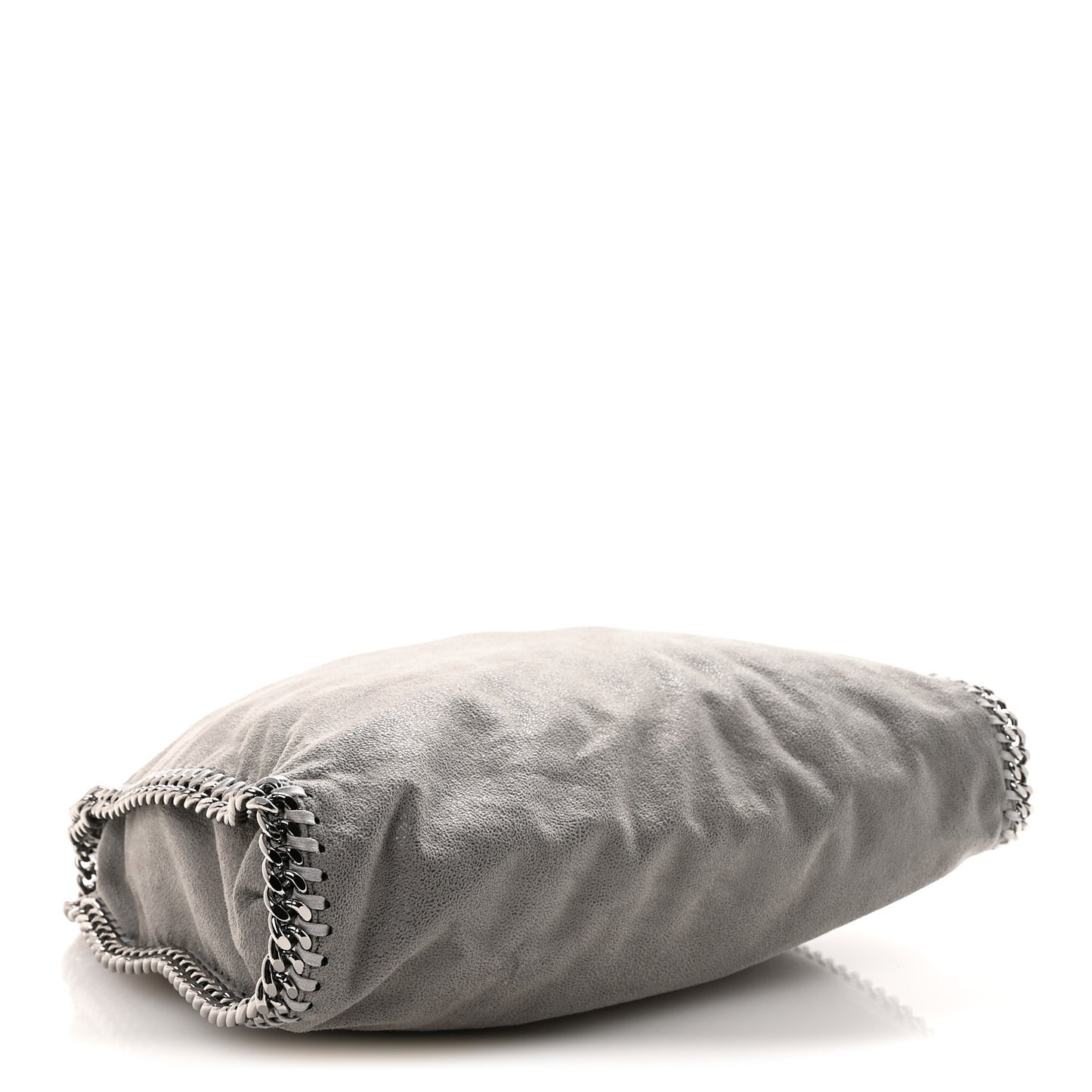 Shaggy Deer Falabella Fold Over Tote  Light Grey