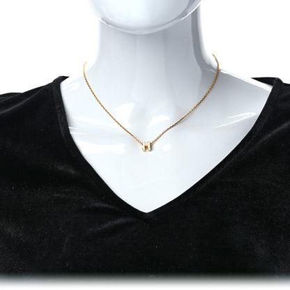 Hermes Lacquered Gold Mini Pop H Pendant Necklace White 2 of 5