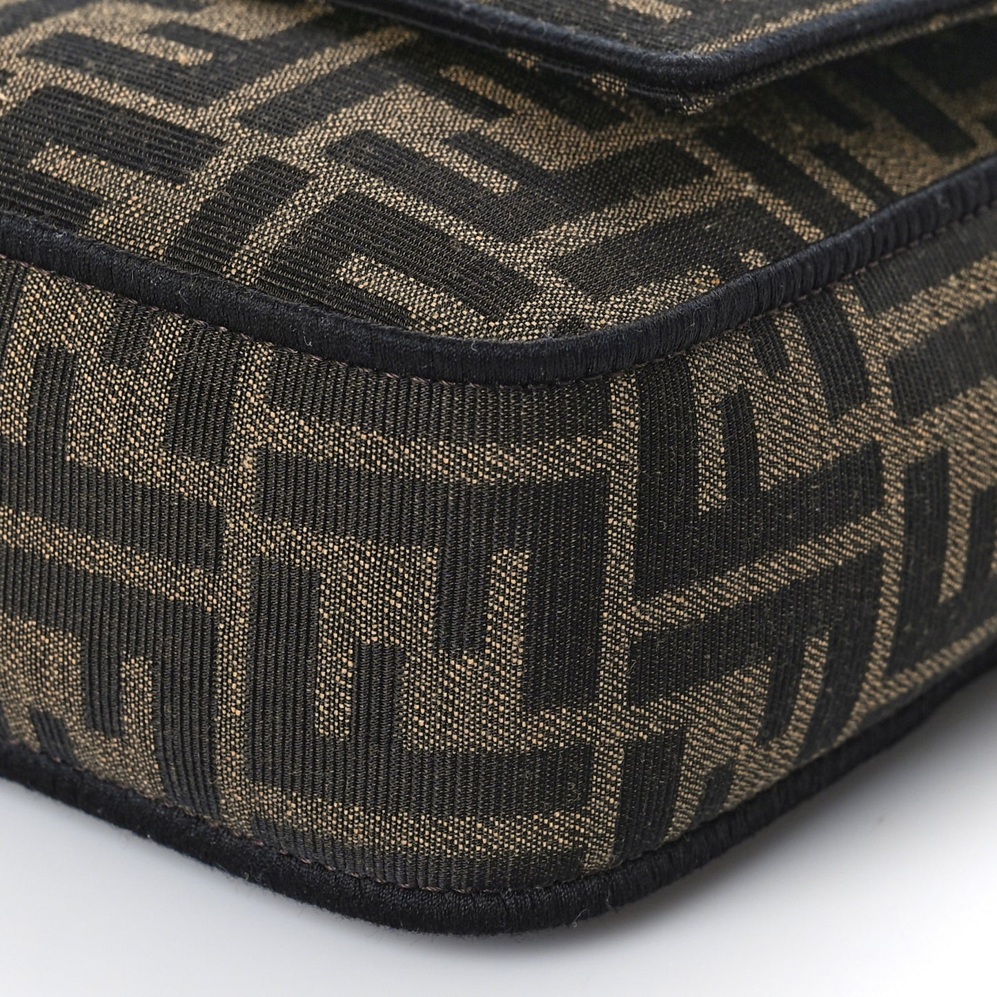 Fabric Jacquard FF 1974 Medium Baguette Tobacco Moro Black