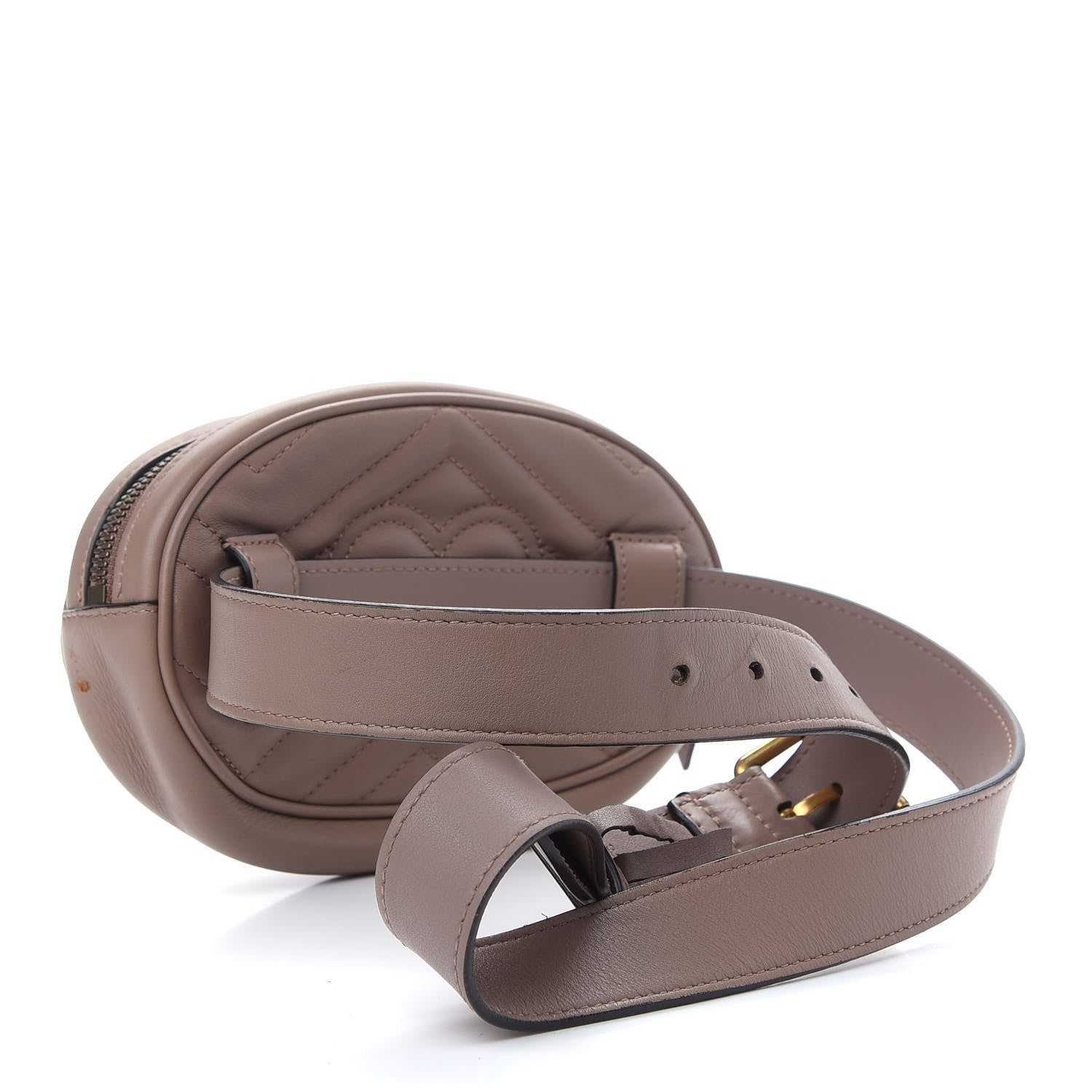 Gucci Calfskin Matelasse GG Marmont Belt Bag 95 38 Porcelain Rose 3 of 11
