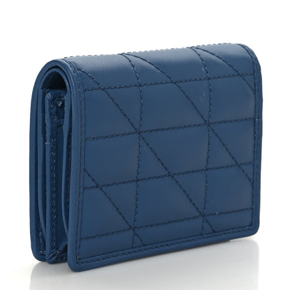 Gucci Calfskin Matelasse Aria GG Marmont Card Case Wallet Clear Blue 3 of 6