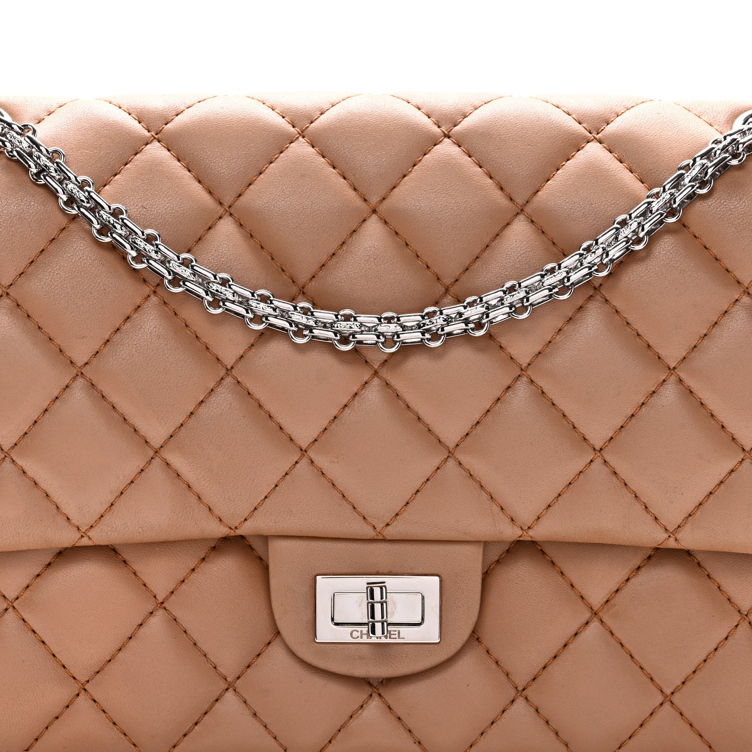 Chanel Lambskin Quilted 2.55 Reissue 226 Flap Beige 8 of 10