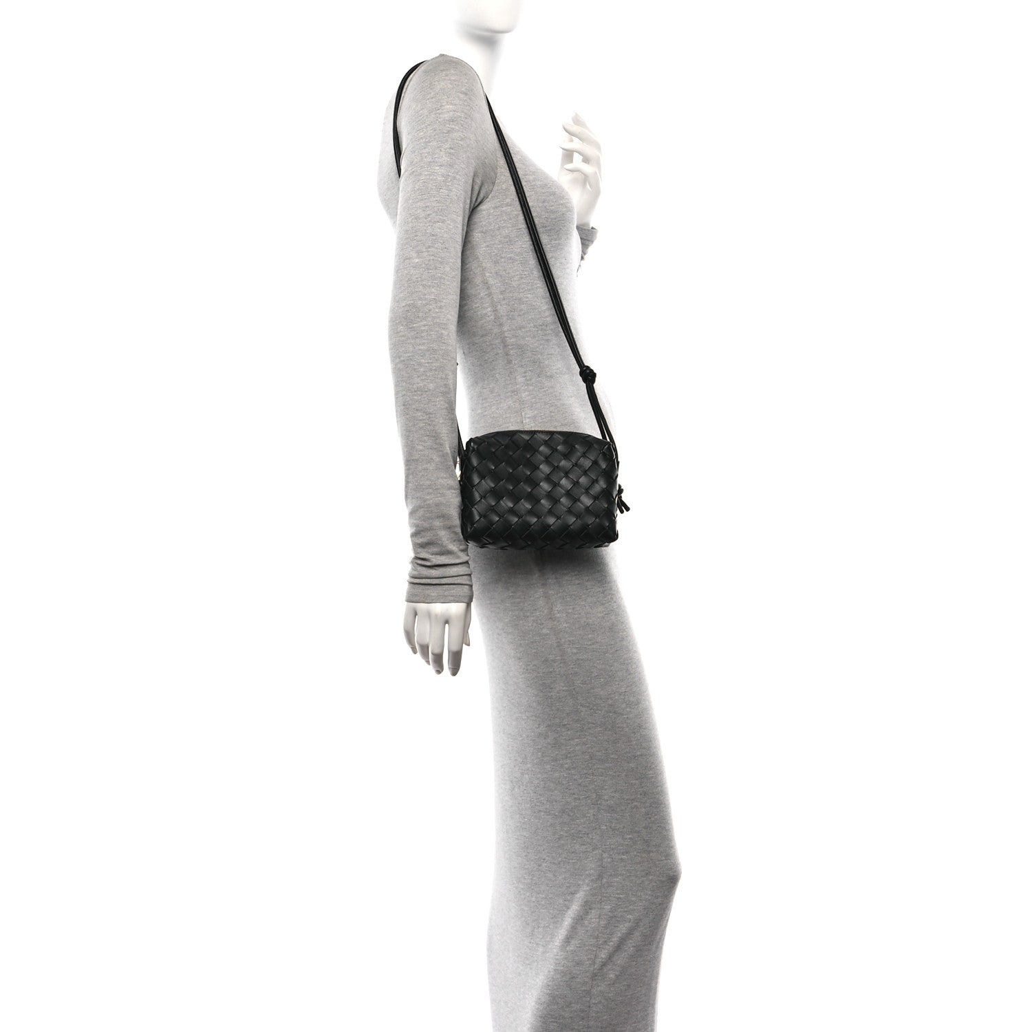 Bottega Veneta Nappa Intrecciato Mini Loop Camera Bag Black 2 of 9