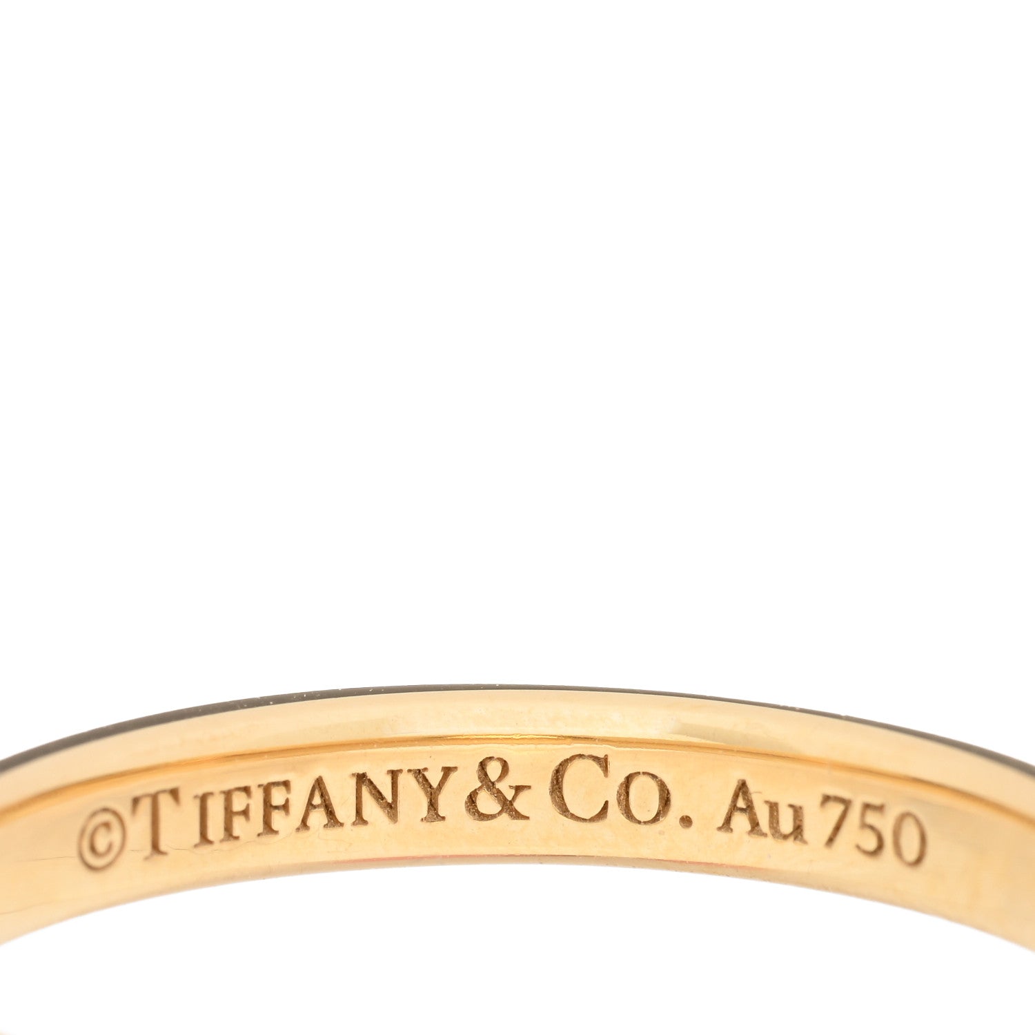 Tiffany 18K Yellow Gold Diamond 2.5mm Tiffany True Band Ring 53 6.5 4 of 4