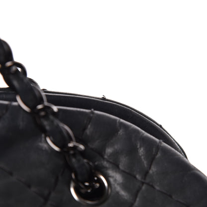 Chanel Iridescent Calfskin Large Just Mademoiselle Bowling Bag Black 13 of 15