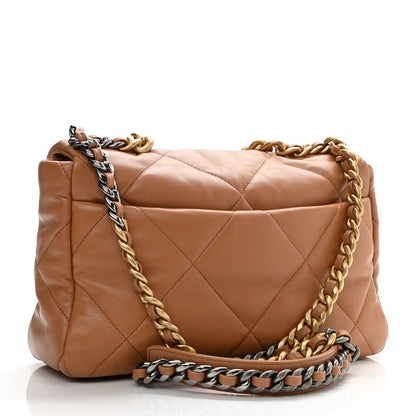 Chanel Lambskin Quilted Large Chanel 19 Flap Brown 2 of 10