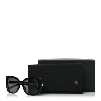 Chanel Acetate Strass Square Sunglasses 5422-B-A Black White 9 of 9