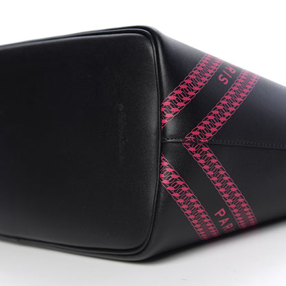 Givenchy Smooth Calfskin Logo Chain Wing Shopper Tote Black Pink 8 of 9