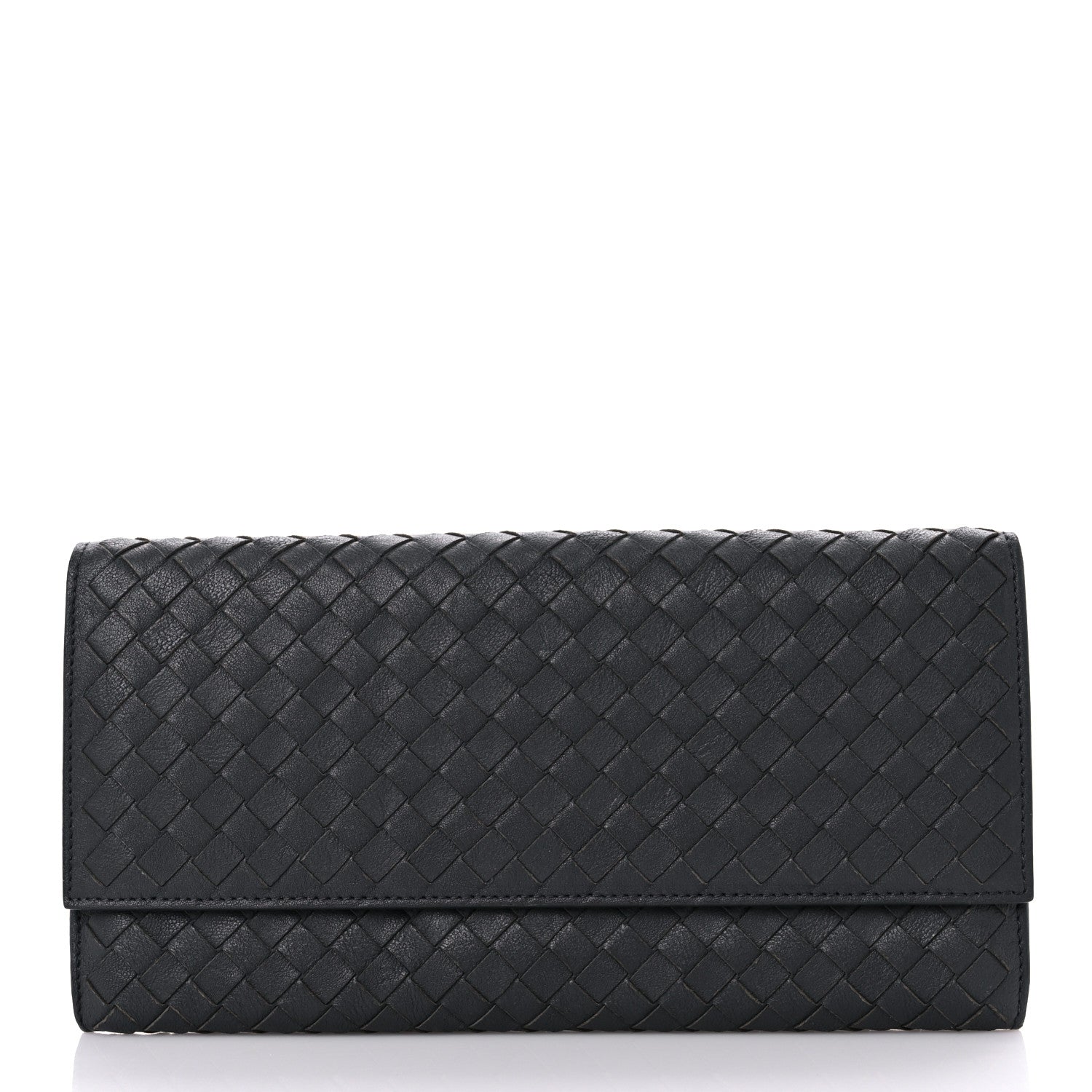Bottega Veneta Nappa Intrecciato Flap Wallet Grey 2 of 12