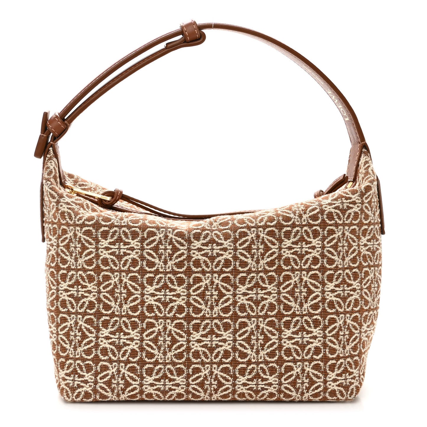 Jacquard Anagram Calfskin Small Cubi Bag Tan Pecan