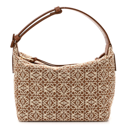 Loewe Jacquard Anagram Calfskin Small Cubi Bag Tan Pecan 1 of 9