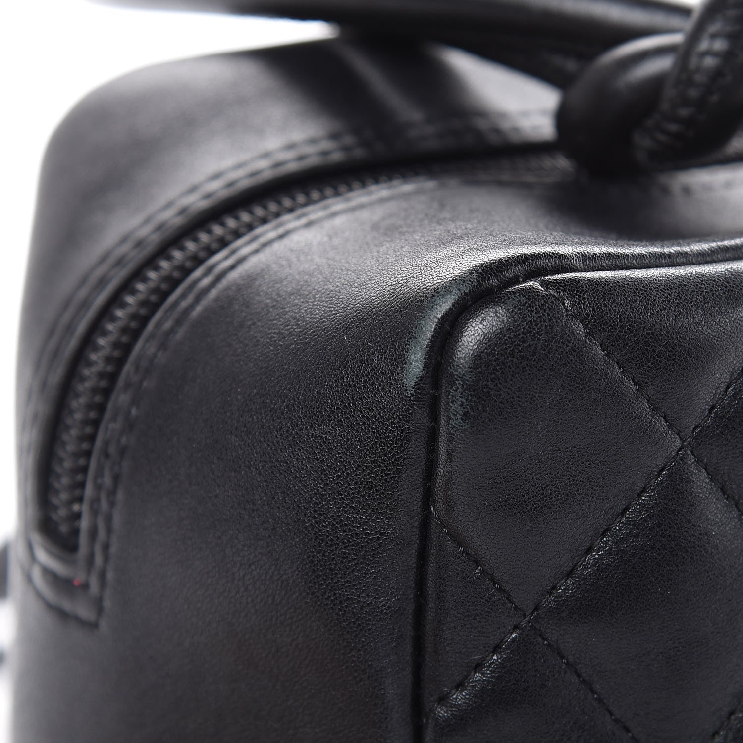 Chanel Calfskin Quilted Large Cambon Bowler Black White 14 of 22