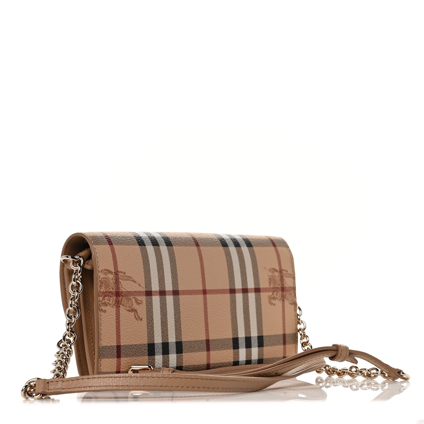 Haymarket Check Henley Wallet On Chain Mid Camel