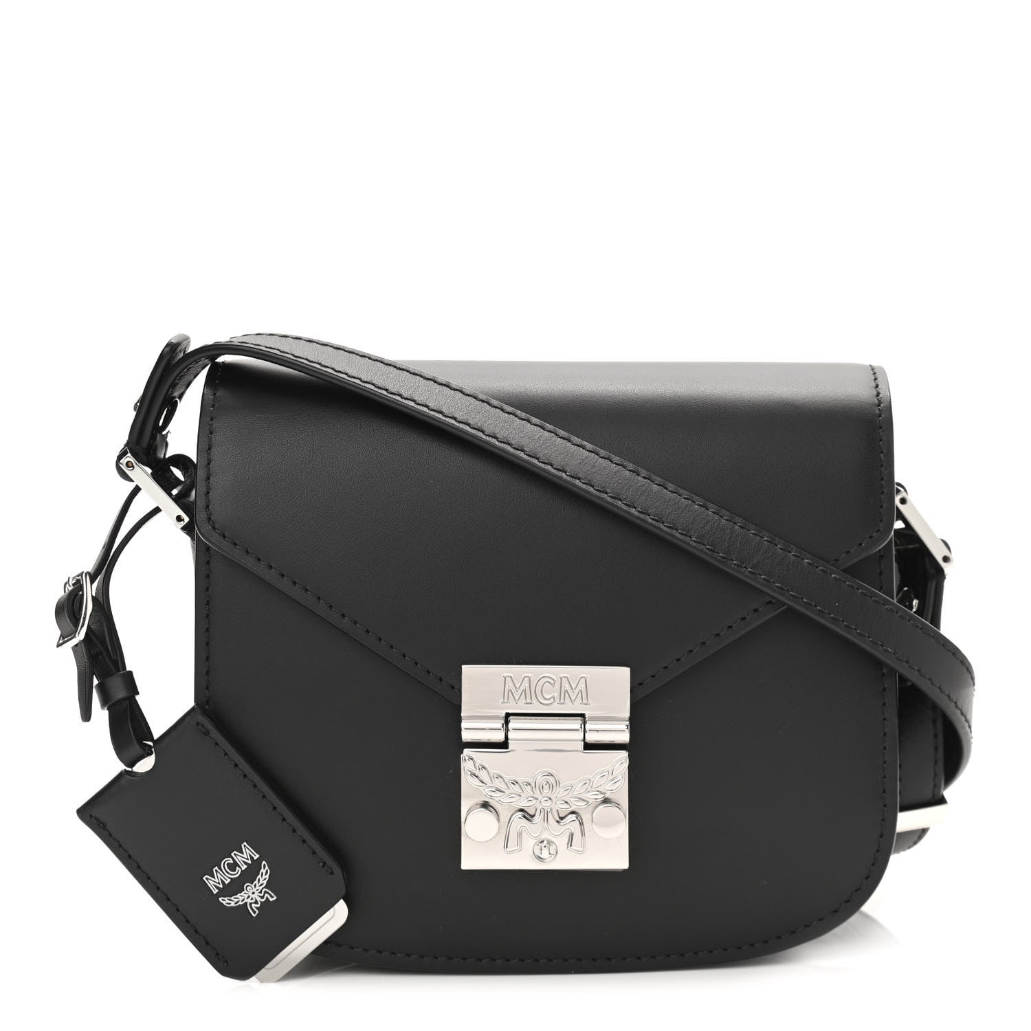 MCM Calfskin Mini Patricia Crossbody Bag Black 1 of 9