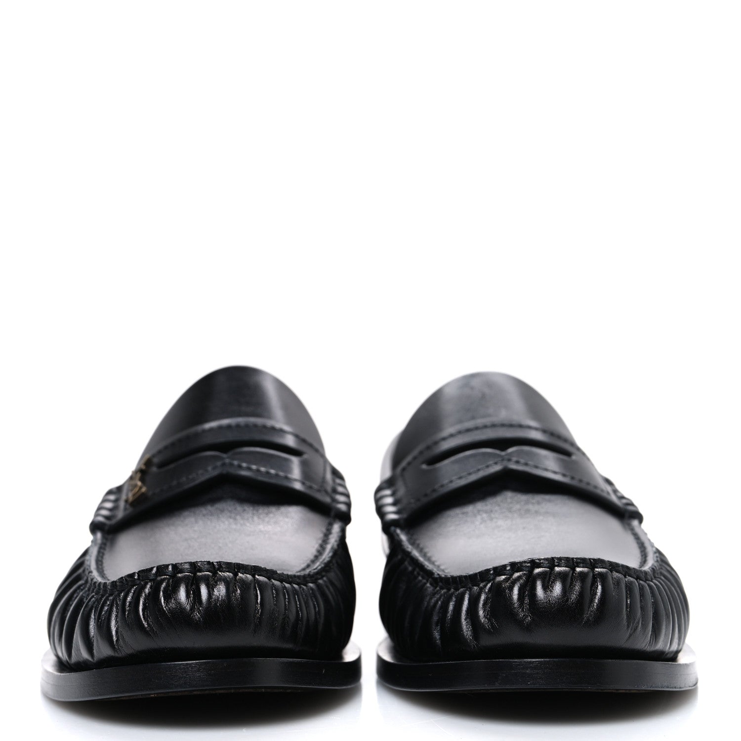 Saint Laurent Calfskin Penny Loafers 38 Black 3 of 11