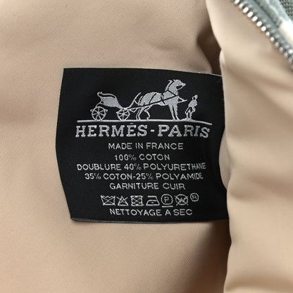 Hermes Cotton Stripe Bolide Rayures Rocabar Mini Travel Cosmetic Pouch Absinthe 6 of 7