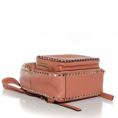 Valentino Garavani Grained Calfskin Medium Rockstud Backpack Coral 4 of 10