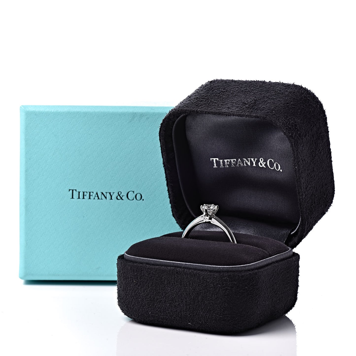 Platinum Diamond .40ct Solitaire Engagement Ring 53 6.25