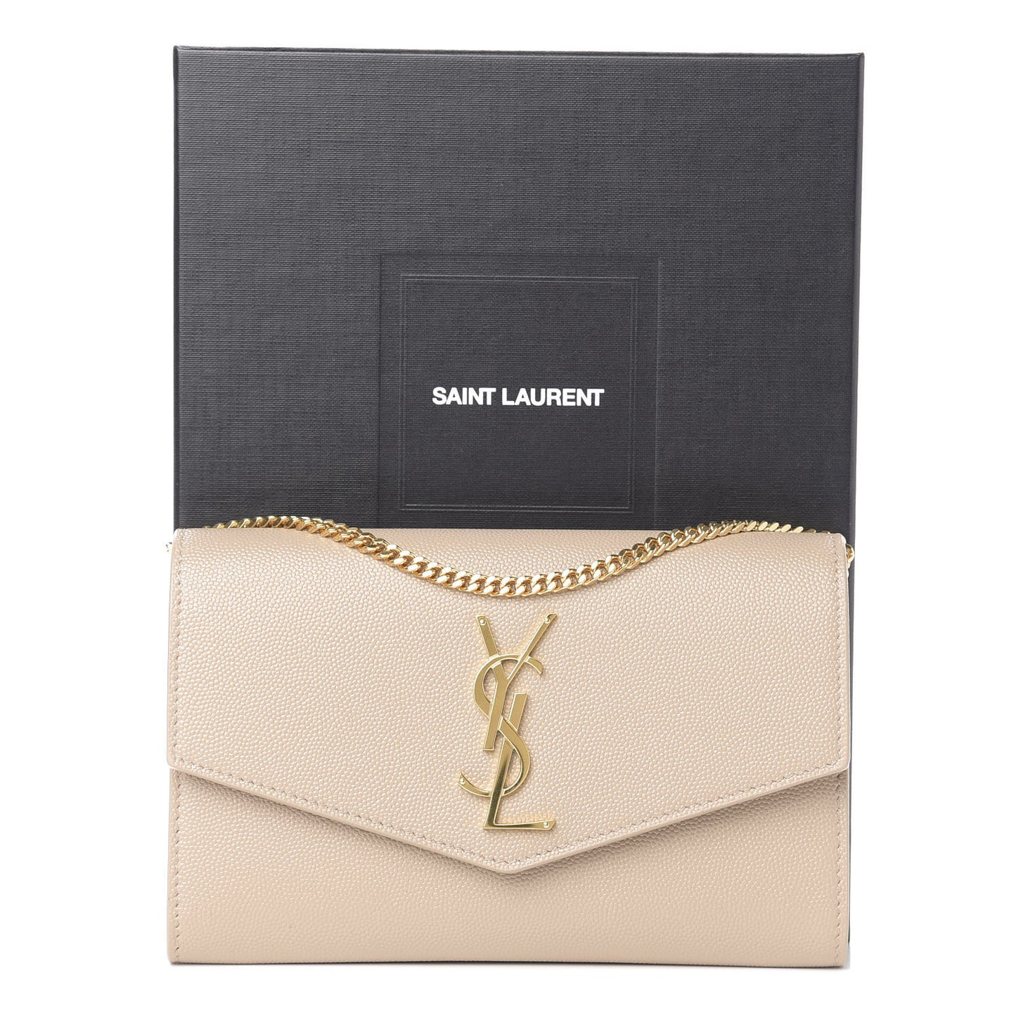 Grain De Poudre Monogram Uptown Chain Wallet Dark Latte