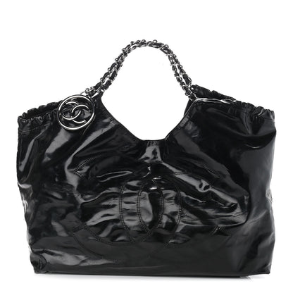 Chanel Vinyl XL Coco Cabas Black 3 of 12