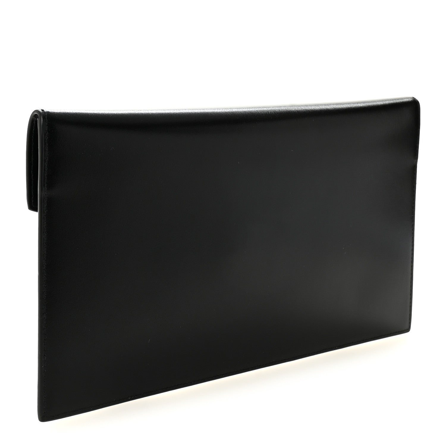 Saint Laurent Smooth Shiny Calfskin Monogram Uptown Pouch Black 3 of 6