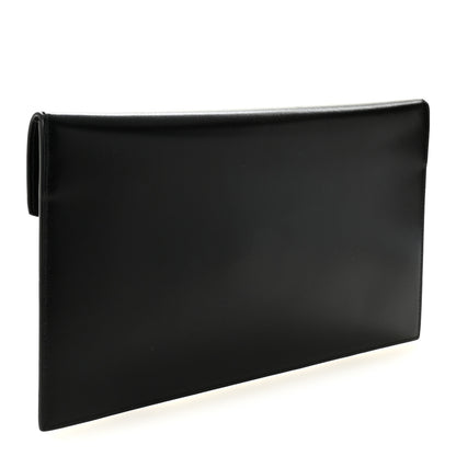 Saint Laurent Smooth Shiny Calfskin Monogram Uptown Pouch Black 3 of 6