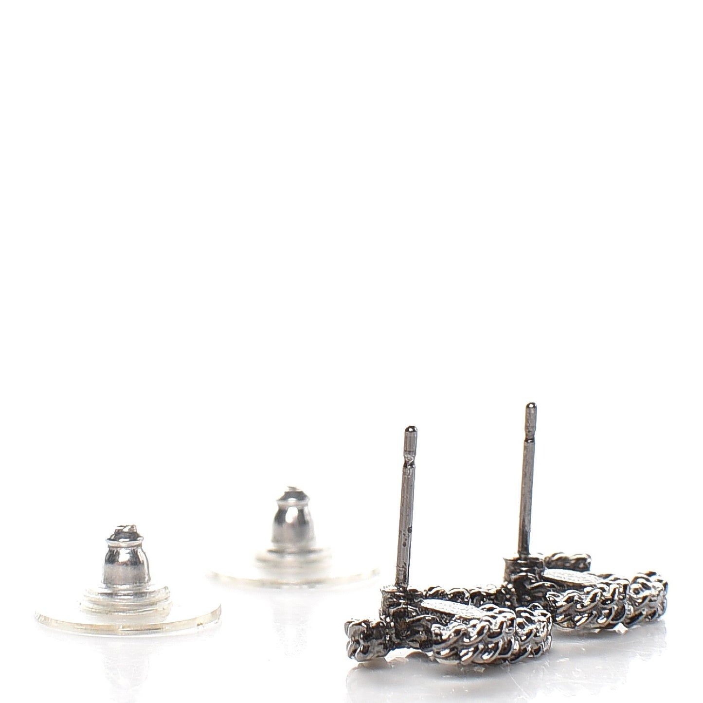 Ruthenium Crystal CC Earrings Gold