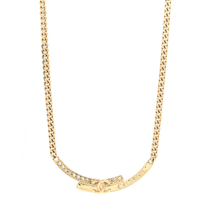 Chanel Crystal CC Choker Necklace Gold 1 of 6