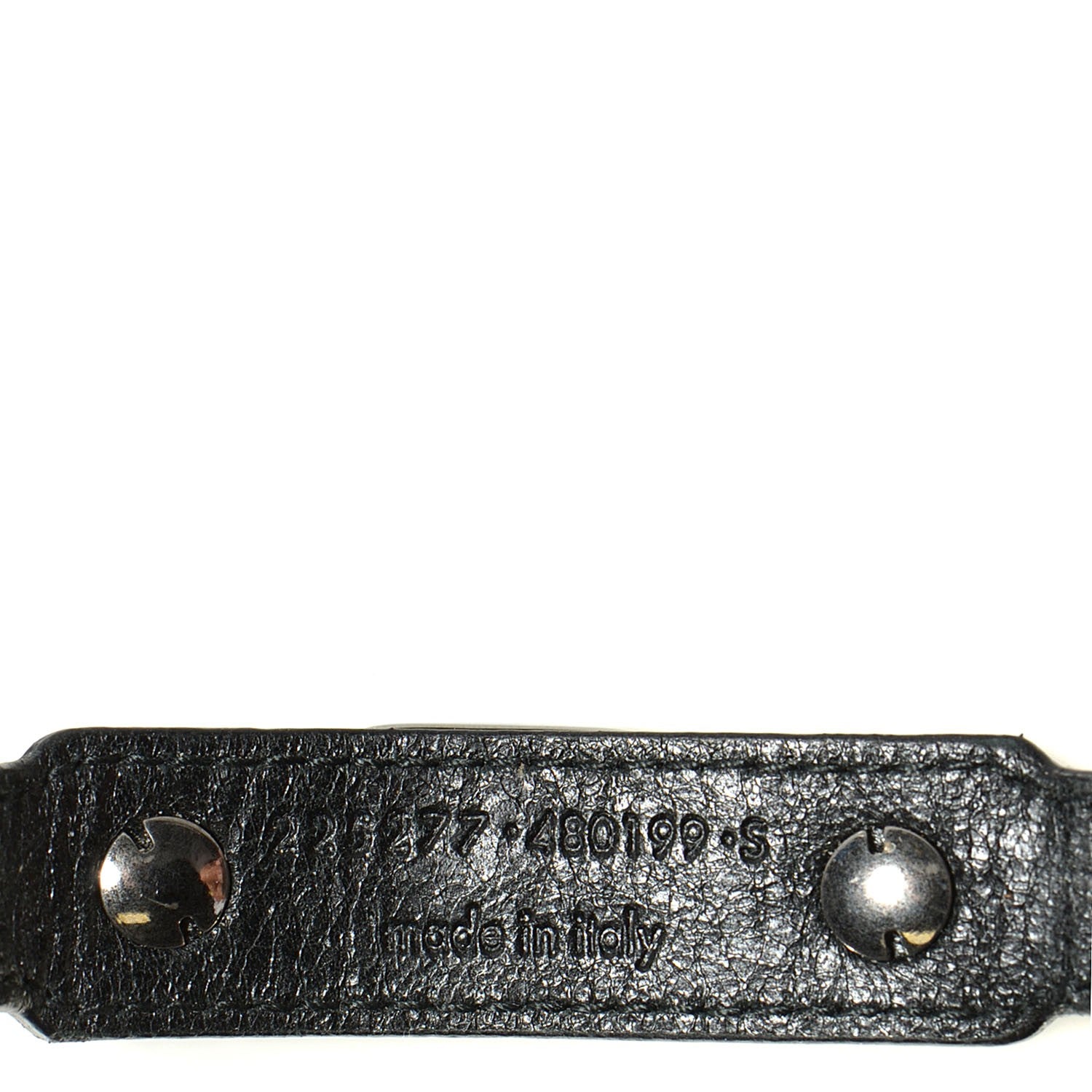 Balenciaga Agneau Arena Silver Hardware Bracelet Black 5 of 6