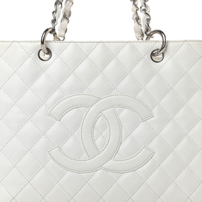 Chanel Caviar Quilted Grand Shopping Tote GST White 8 of 16