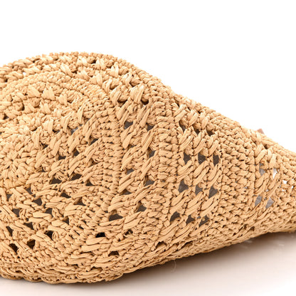 Saint Laurent Raffia Calfskin Small Panier Tote Naturel 10 of 10