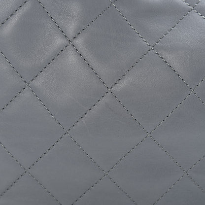 Chanel Calfskin Quilted Large Shopping In Chains Tote Light Grey 13 of 15