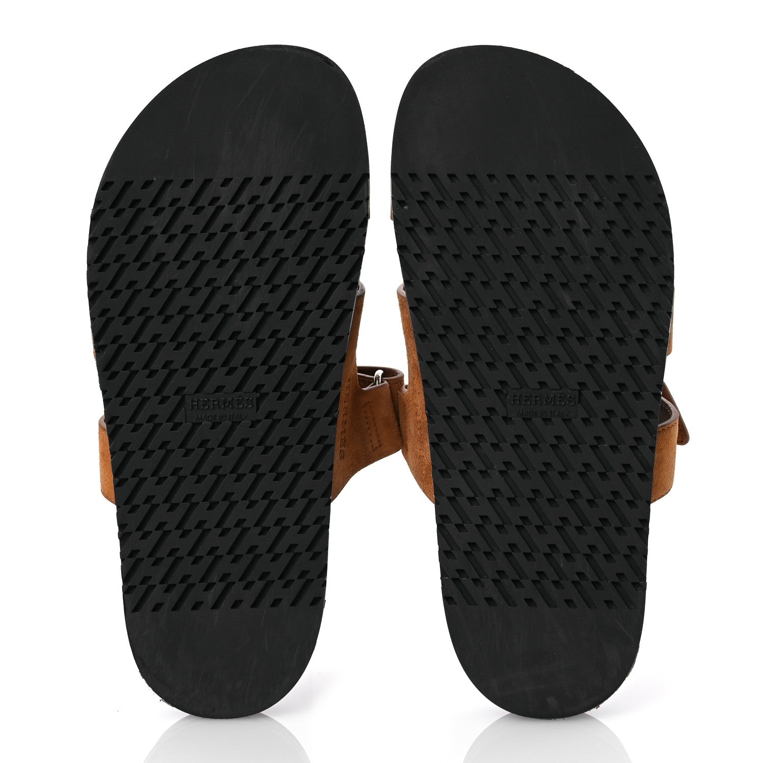 Hermes Suede Goatskin Womens Chypre Sandals 38 Naturel 38 7 of 16