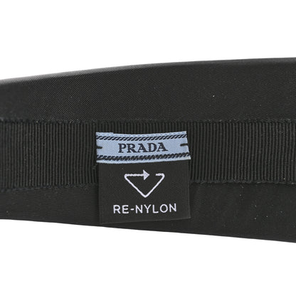 Prada Re-Nylon Metal Triangle Logo Headband Black 4 of 6