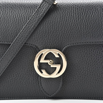 Gucci Dollar Calfskin Small Interlocking G Shoulder Bag Black 8 of 10