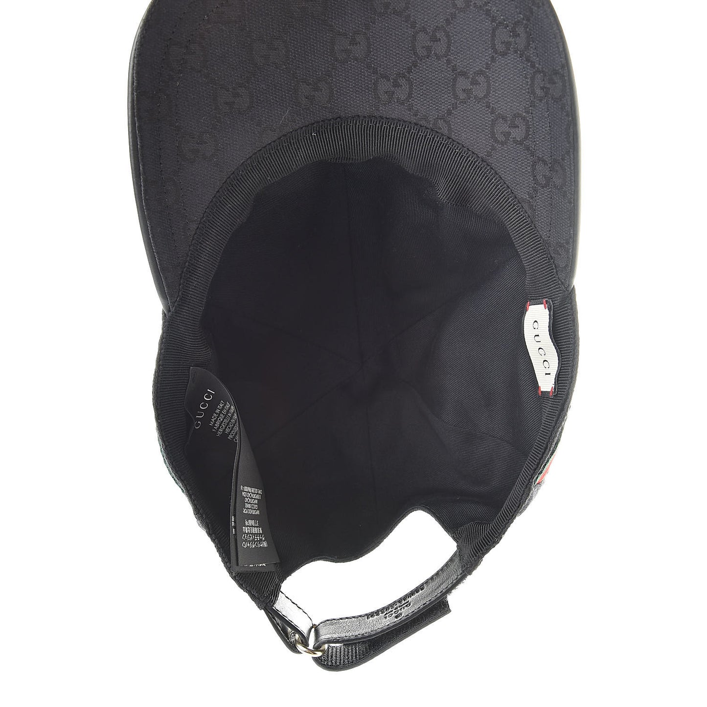 Monogram Web Baseball Hat M Black