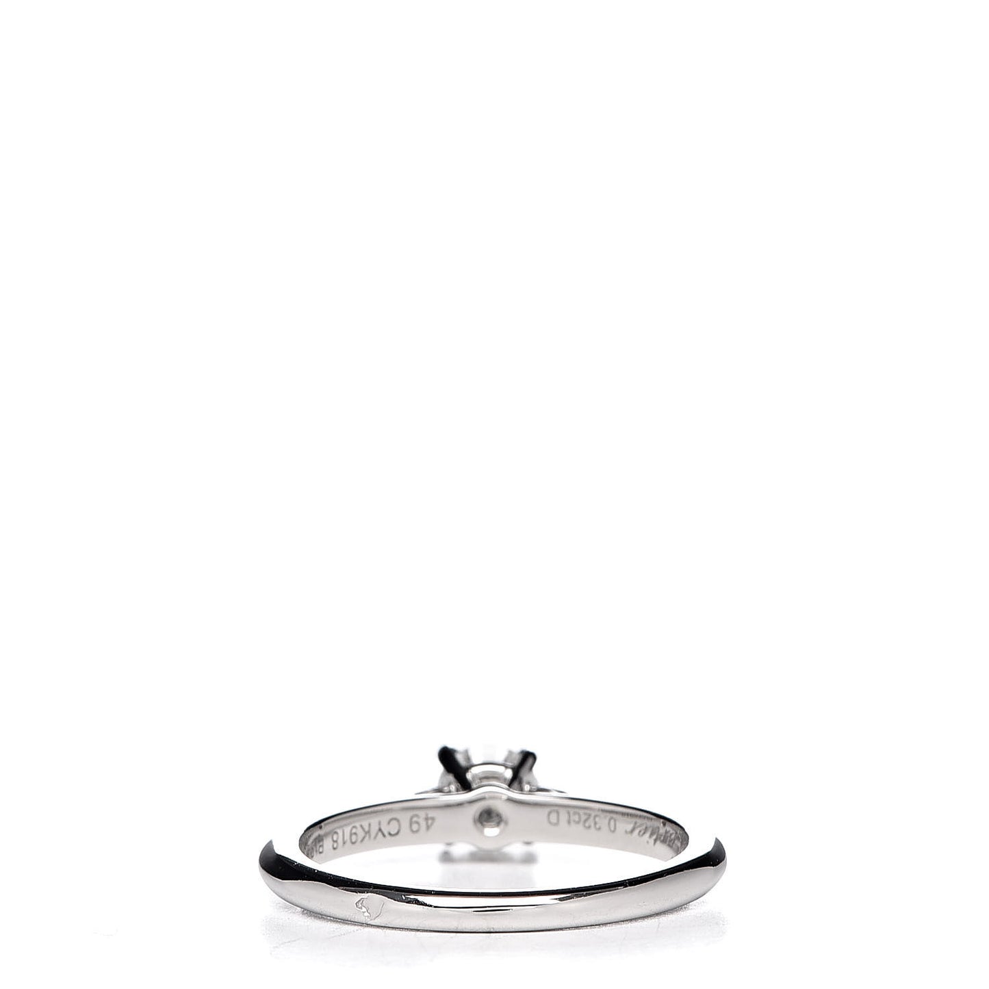 Platinum Diamond .32ct Solitaire Engagement Ring 49 4.75