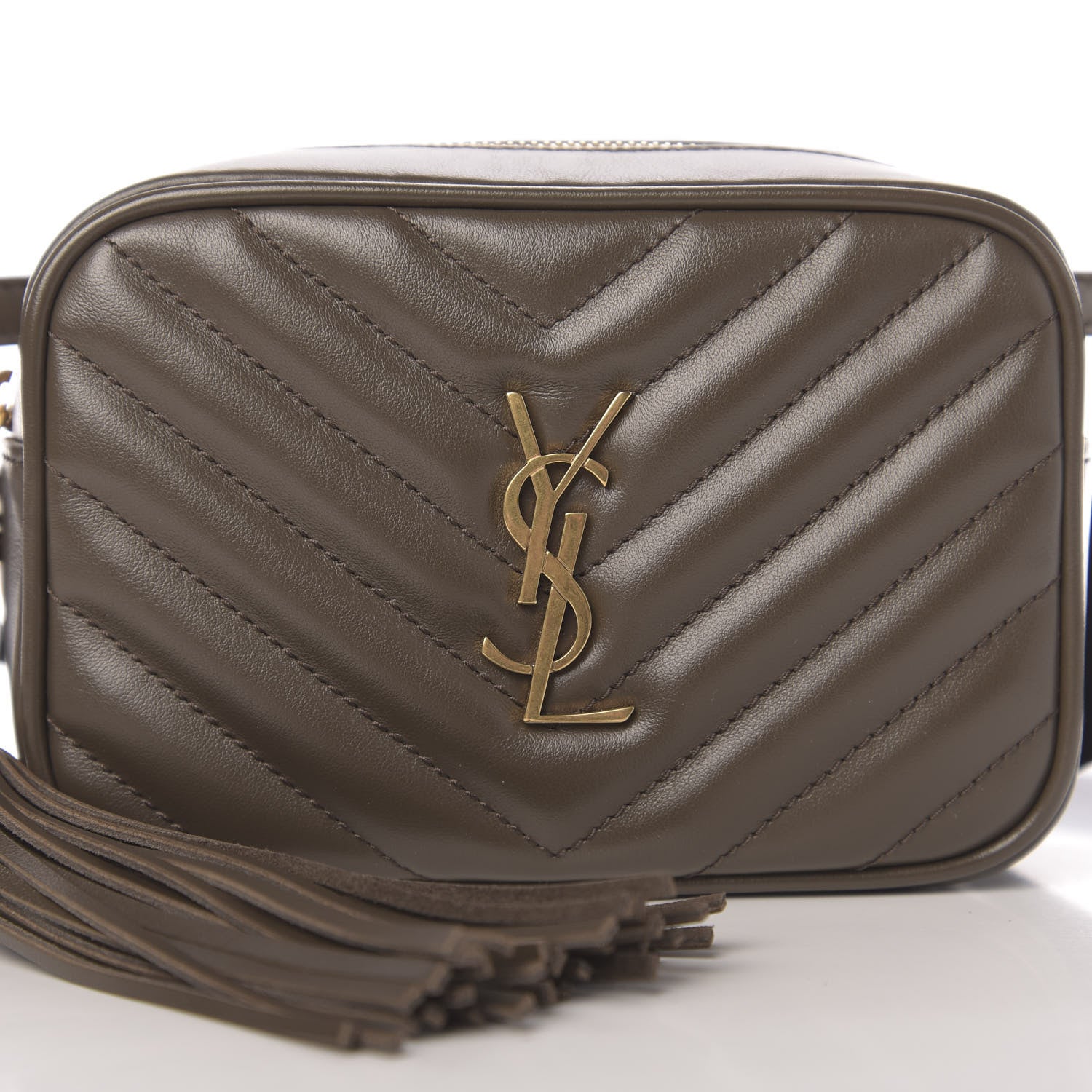 Saint Laurent Calfskin Matelasse Monogram Lou Belt Bag Faggio 7 of 7