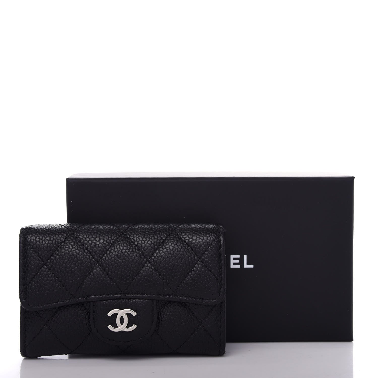 Chanel Caviar Quilted Flap Card Holder Black 9 of 9