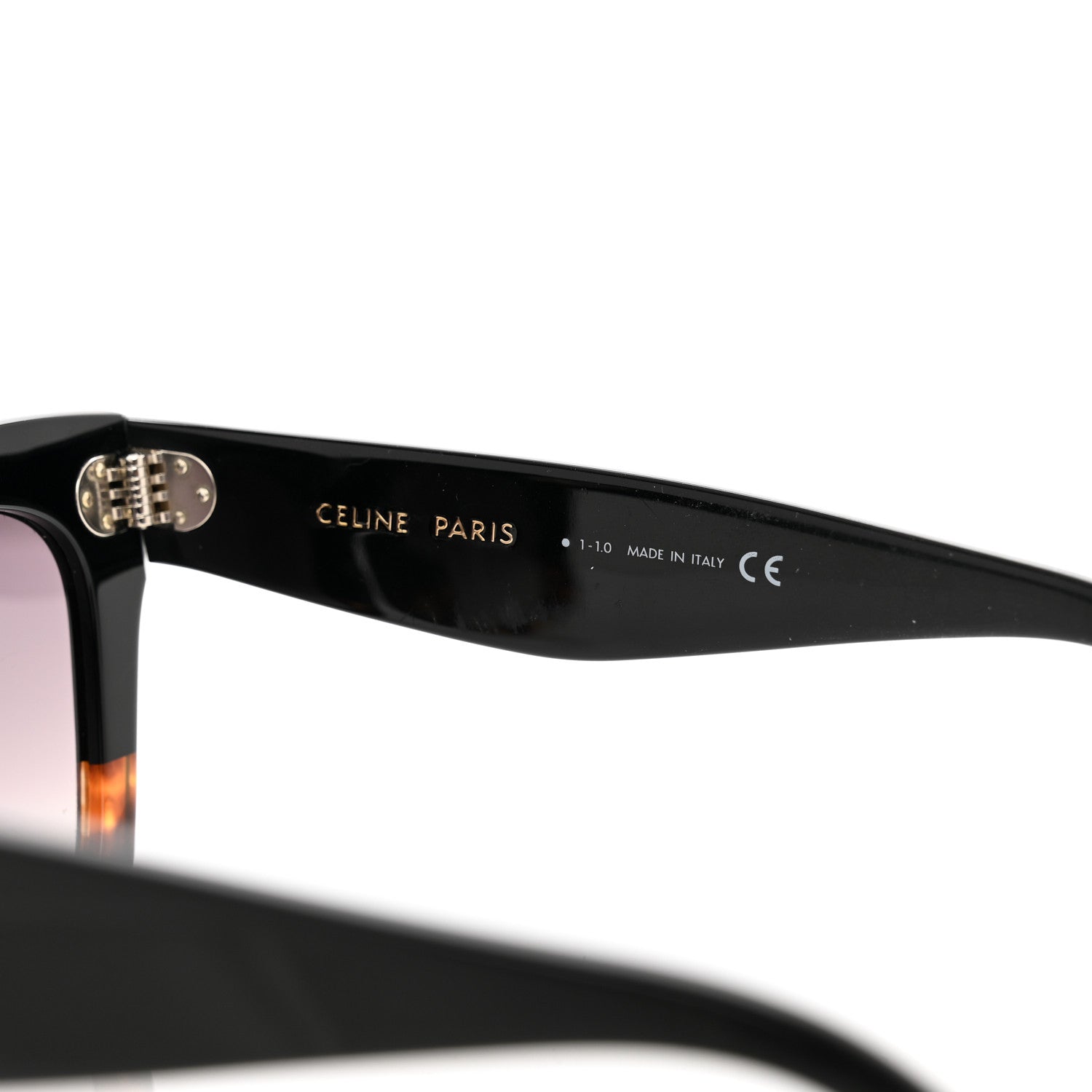 Celine Acetate Polarized Cat Eye Sunglasses CL4004IN Havana Black 6 of 6