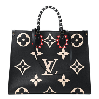 Louis Vuitton Empreinte Monogram Giant Crafty Onthego GM Black Creme 1 of 8