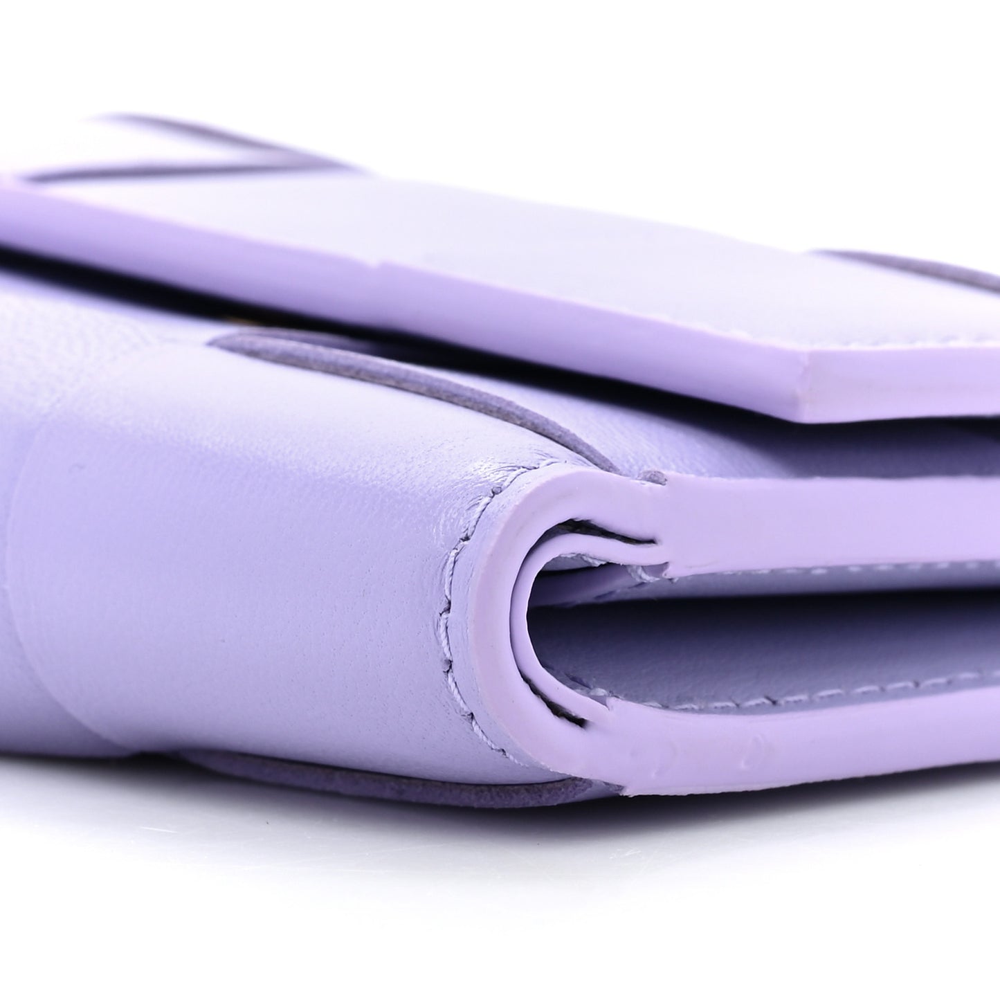Nappa Maxi Intrecciato Trifold Zip Wallet Wisteria