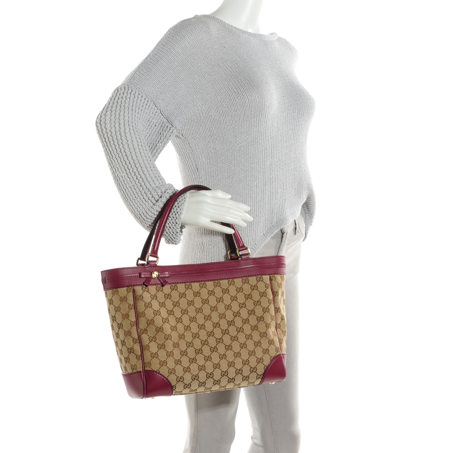 Gucci Monogram Medium Mayfair Tote Cherry 2 of 7