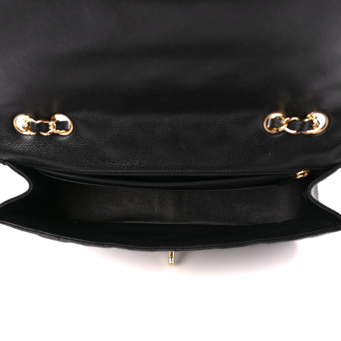 Caviar Quilted Jumbo Single Flap Black