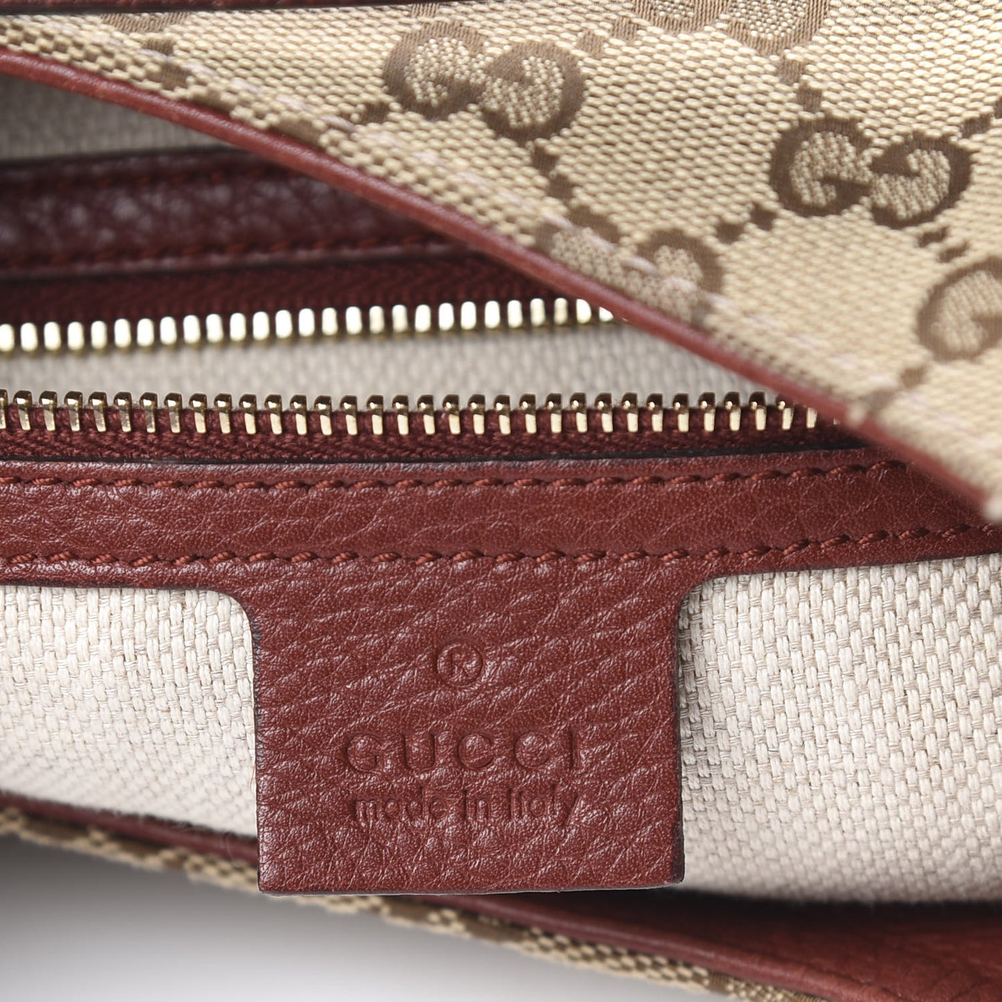 Monogram Web Medium Dressage Hobo Red