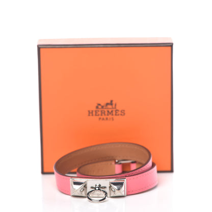 Hermes Swift Rivale Double Tour Bracelet S Rose Azalee 7 of 7